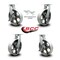 Service Caster 10'' Heavy Duty Semi Steel Cast Iron Caster Set 2 Swivel Lock 2 Brakes, 4PK CRAN-SCC-KP92S1030-SSR-BSL-2-SLB-2 - alternate 5